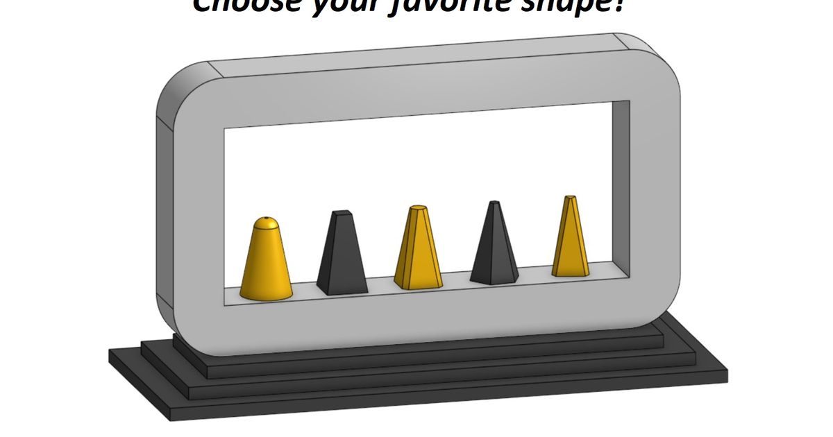 Rings Holder Design Frame by Frankee Download free STL model