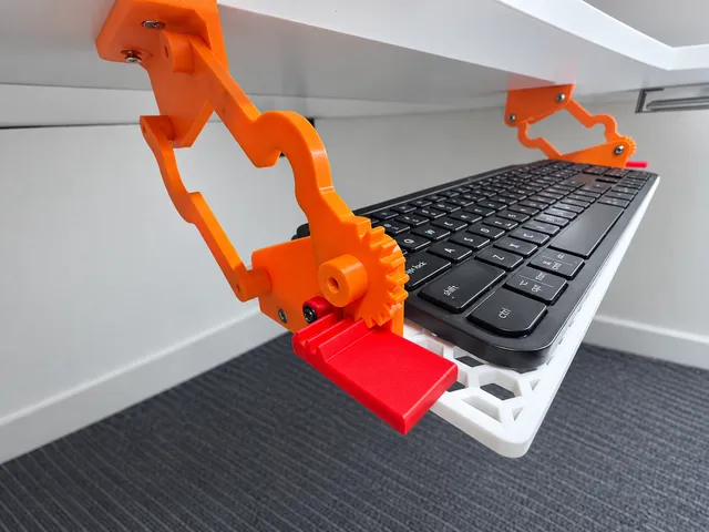 Swing-Out Under-Desk Keyboard Tray