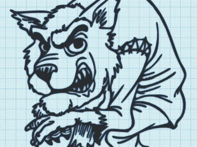 WOLFMAN - CROUCH - WALL ART