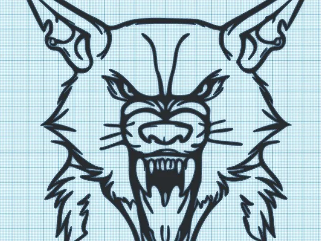 WOLF SNARLING - WALL ART