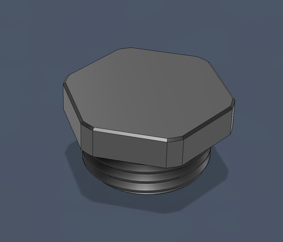 Plug 1/2’’ NPT 3D model