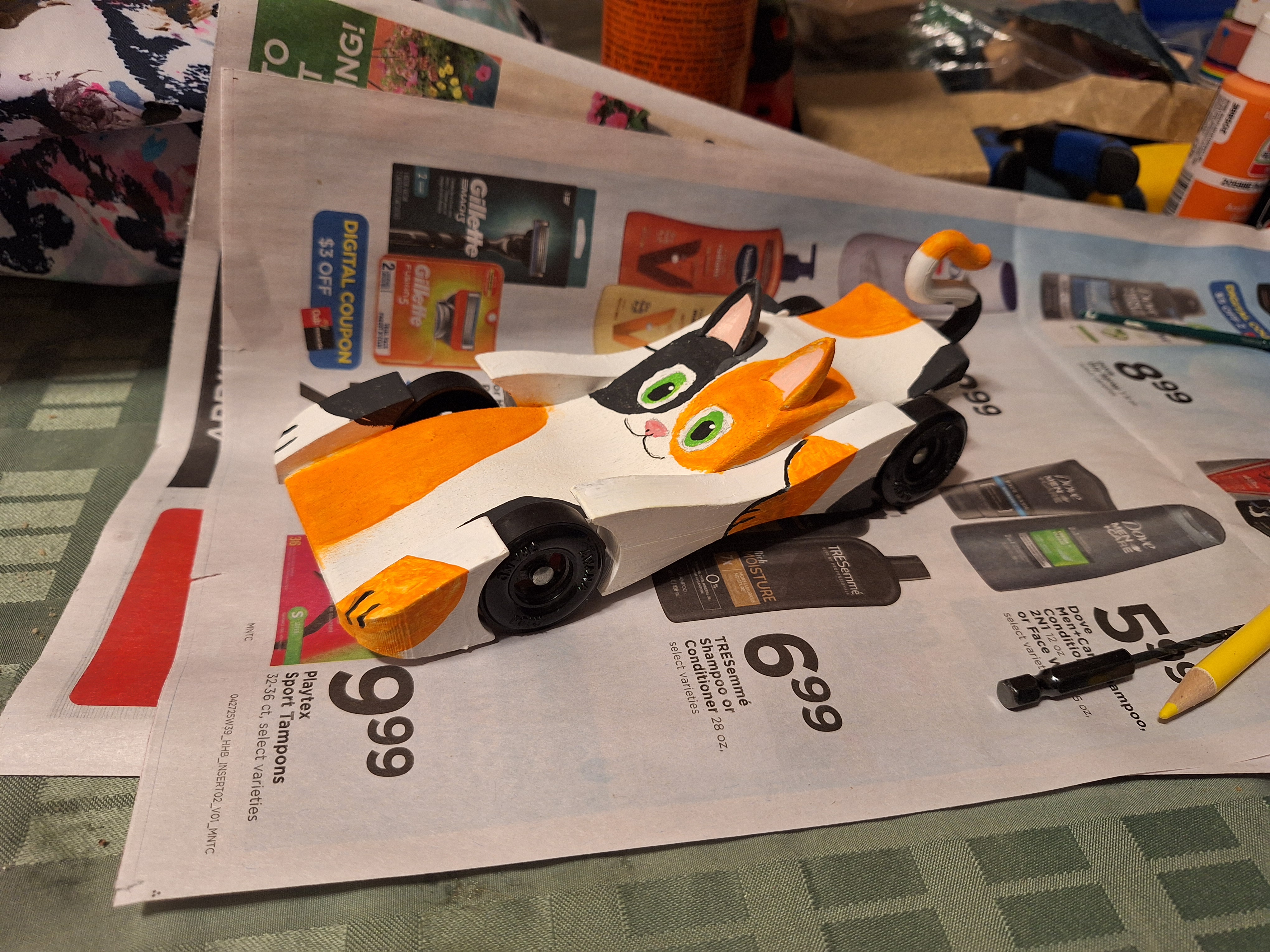 Pinewood Derby Car Aerodynamic Fenders