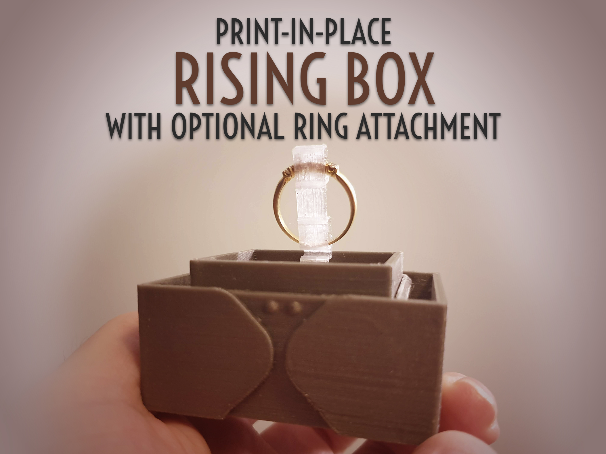 Print in Place Rising Ring Box by Jaatinen Download free STL model