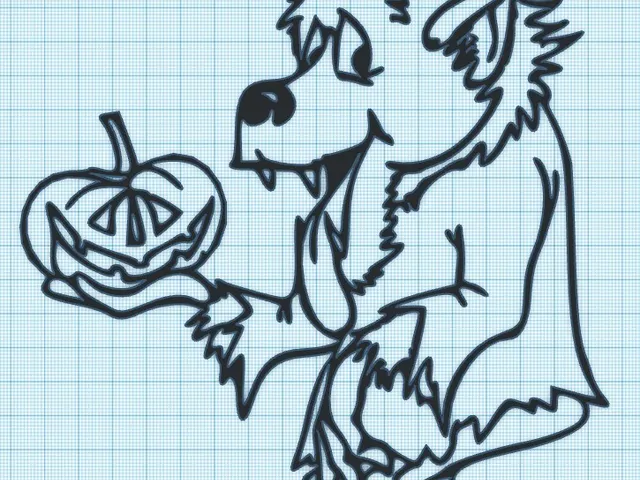 WOLFMAN - HALLOWEEN - WALL ART