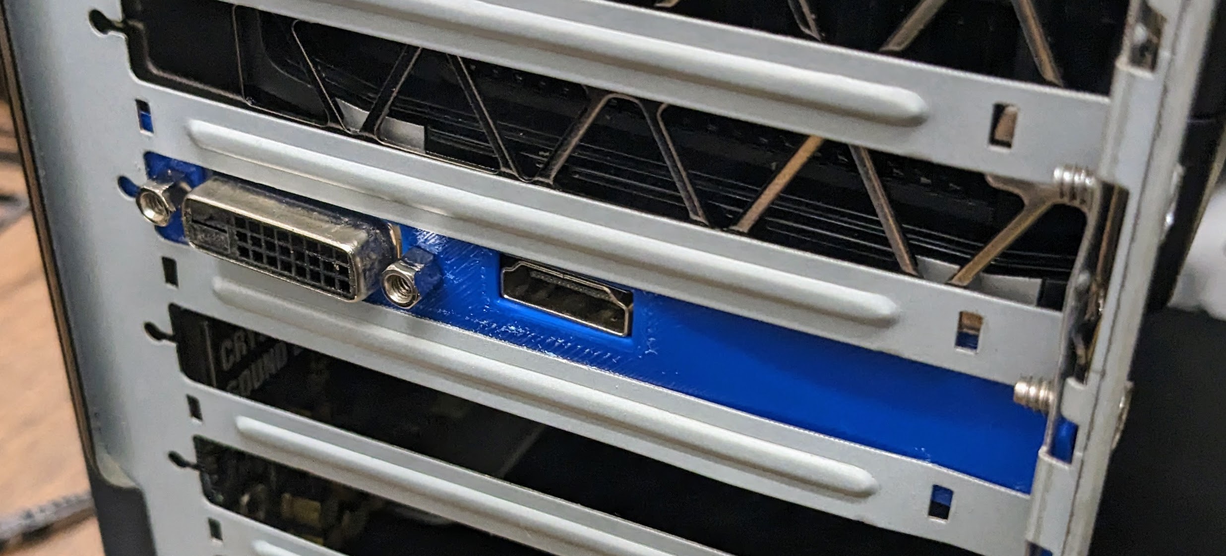 Full height PCIe Bracket for lowprofile MSI RX550 by MortalWombat