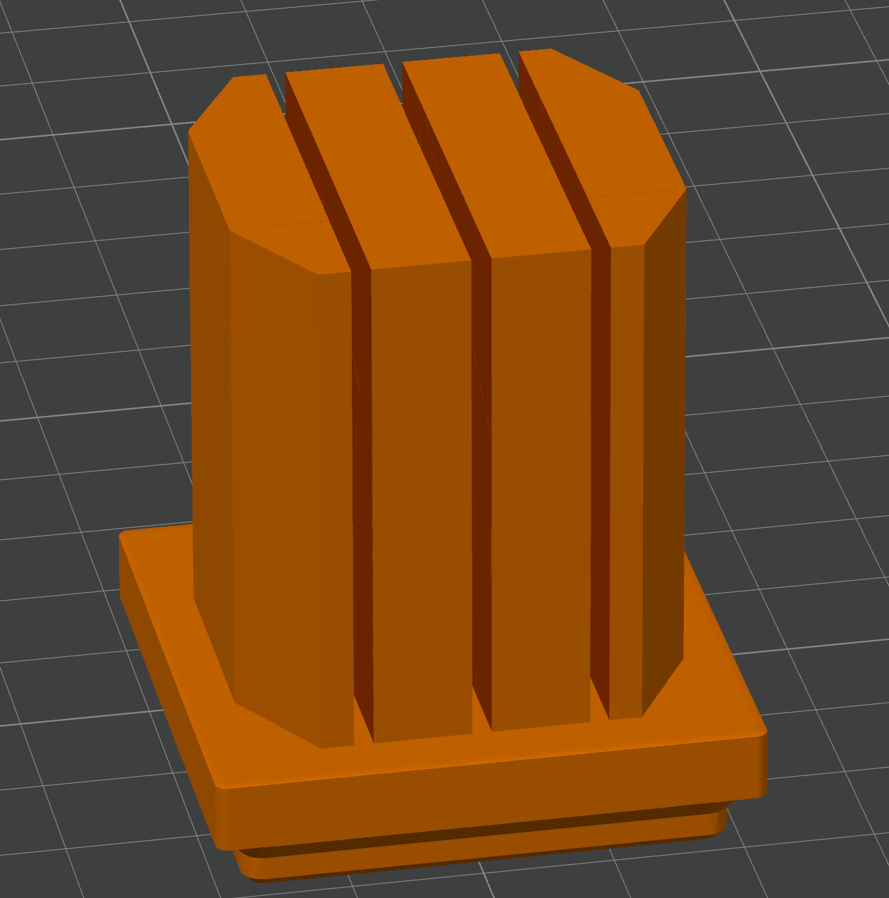 Gridfinity 1x7 Printing Plate Holder - Middle Plate Holder 3D model thumbnail