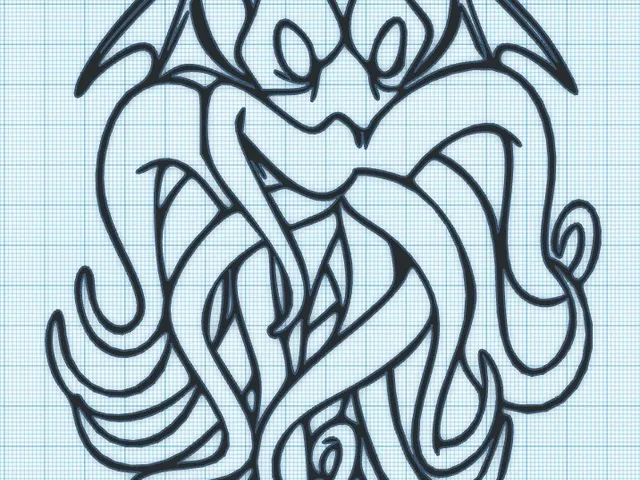 CTHULHU -  OUTLINE - WALL ART