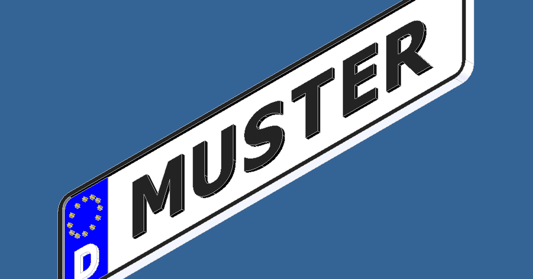 Anpassbares Nummernschild/Kennzeichen (License plate) by timmyneun