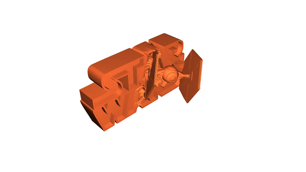 star wars 3d logo by Beluga_3d Download free STL model