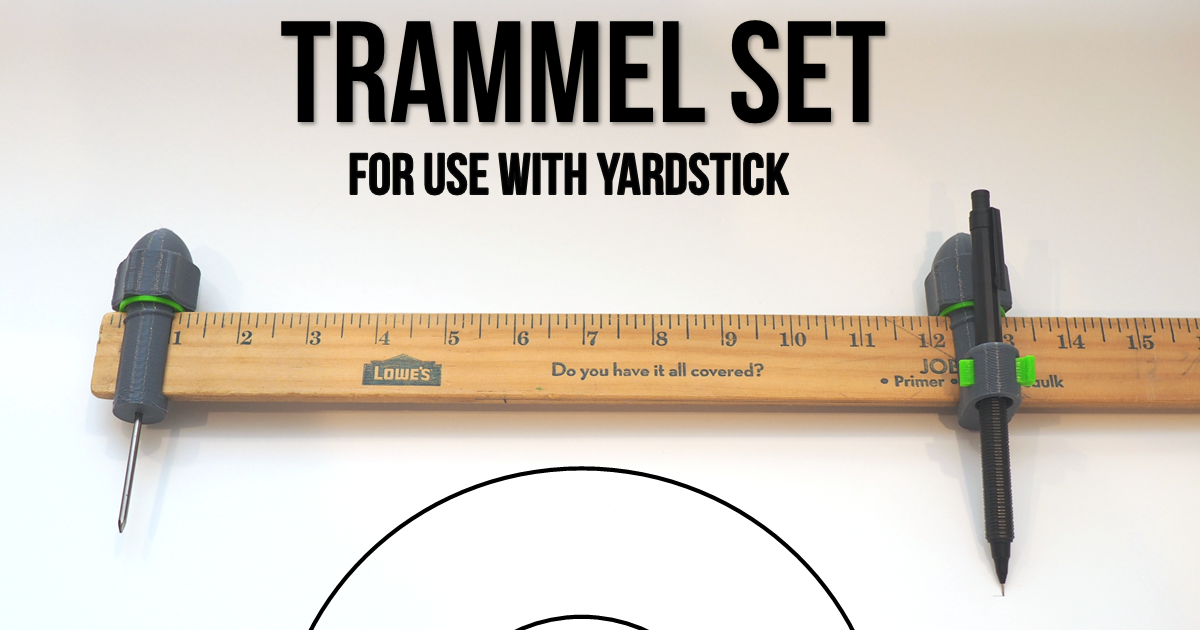 Adjustable Yardstick Trammel Points by MSB | Download free STL model ...