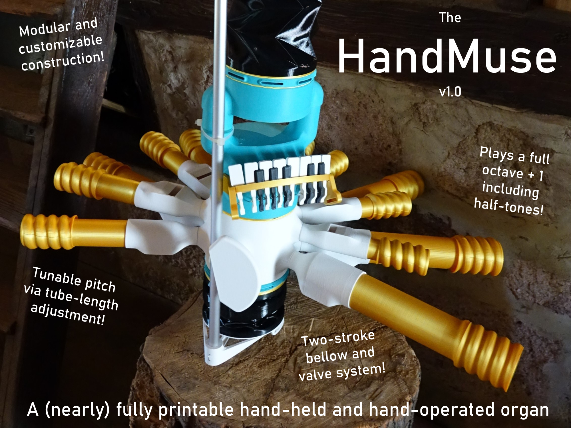 HandMuse (hand-held, hand-operated organ)