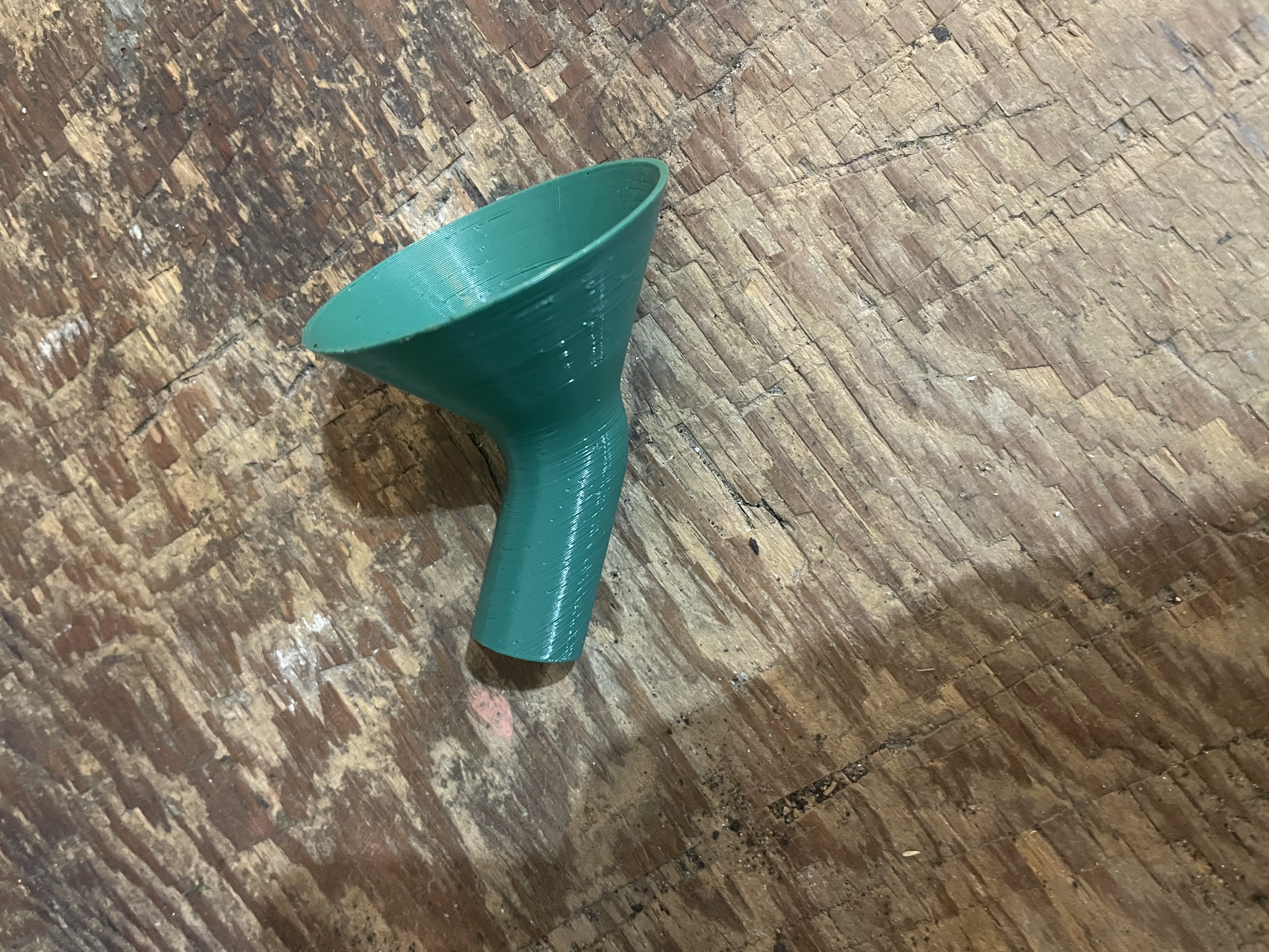 Angled Funnel for adding Lawn Mower Oil
