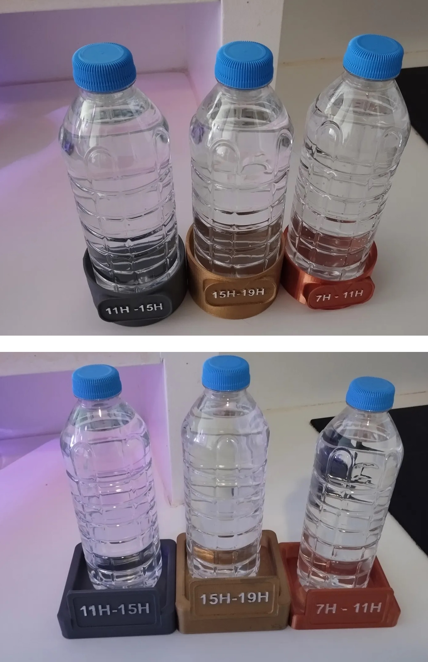 Podiums to encourage drinking water