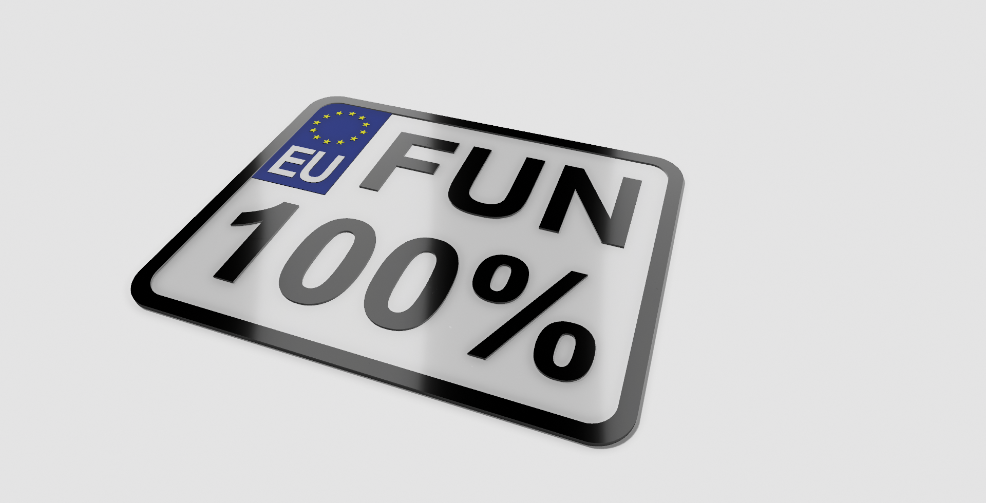 Fun 100 Sign 100% FUN by Marek S | Download free STL model | Printables.com