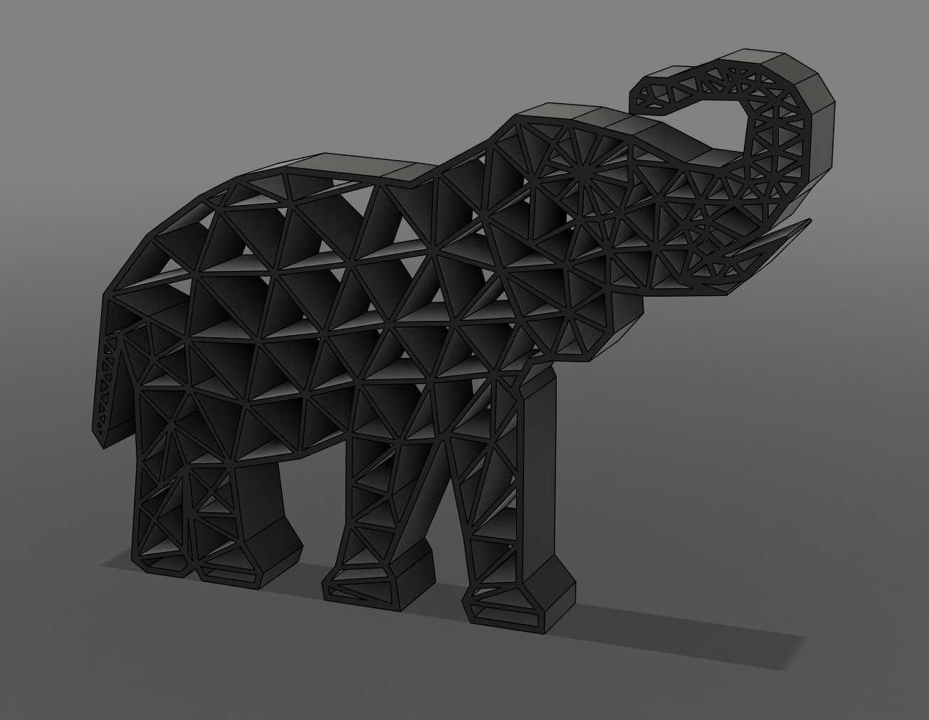 2Dish LowPoly Elephant