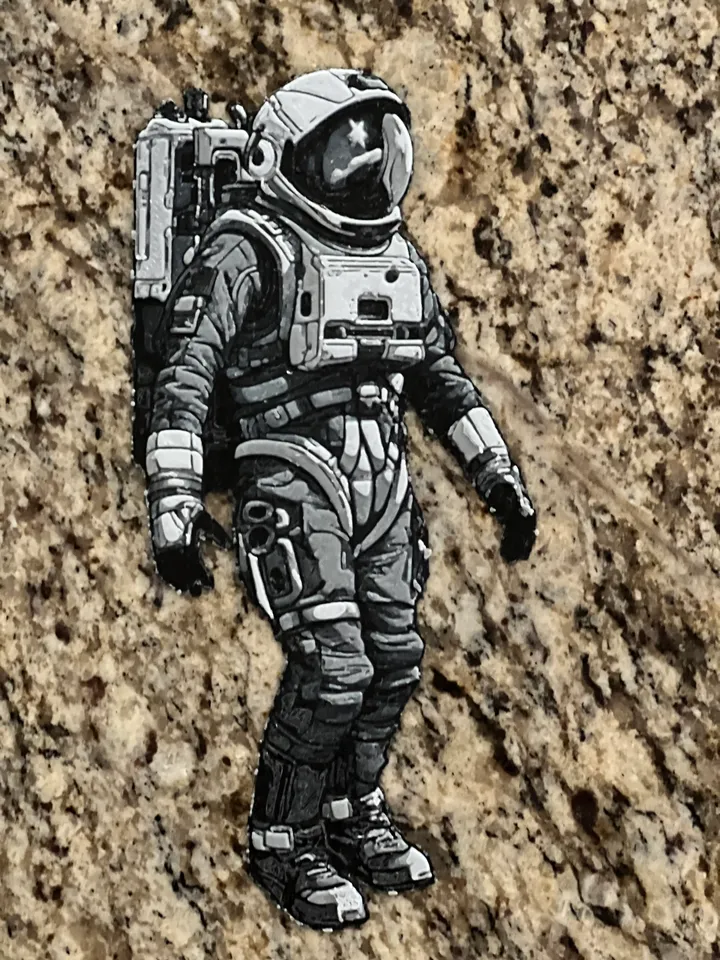 Man in a Spacesuit Graphic Art by Steve from HueForge