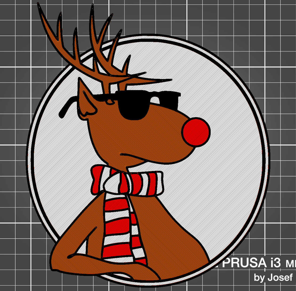 Rock Out Rudolph Images Cool Rudolph 4 Colors by Triple G Workshop | Download free STL model ...