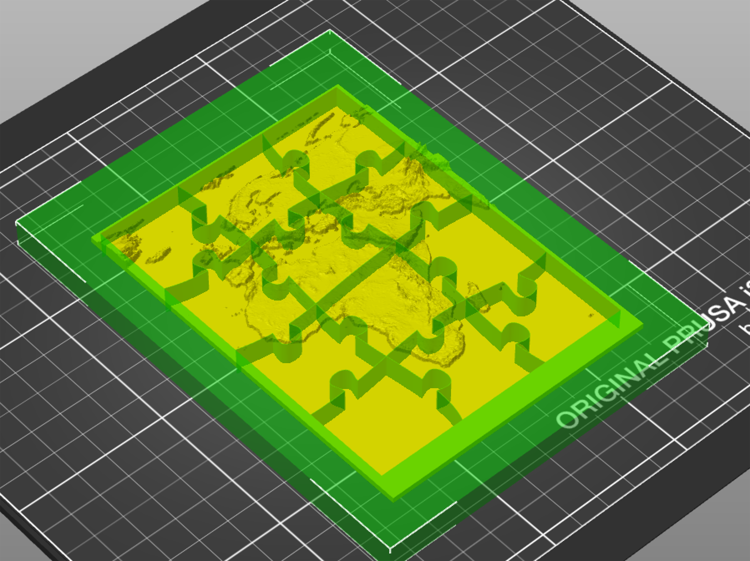 Puzzle tile slicing modifier