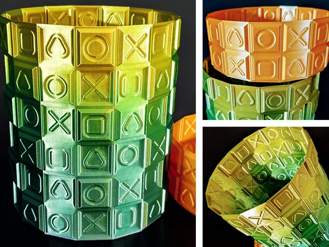 △ ◯ ╳ ▢ PlayStation Icon Symbols Vases 3 Sizes