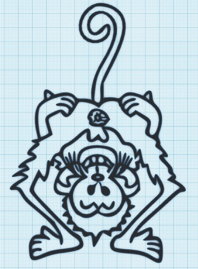 BROWN EYE MONKEY - WALL ART by Ogama Industries | Download free STL ...