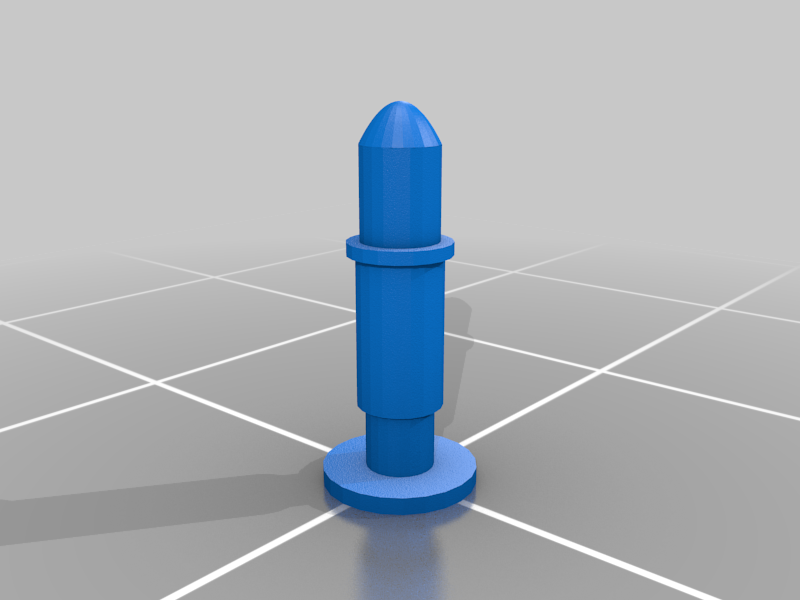 TT scale buffer 1:120 for locomotive. It was made with Thinkercad