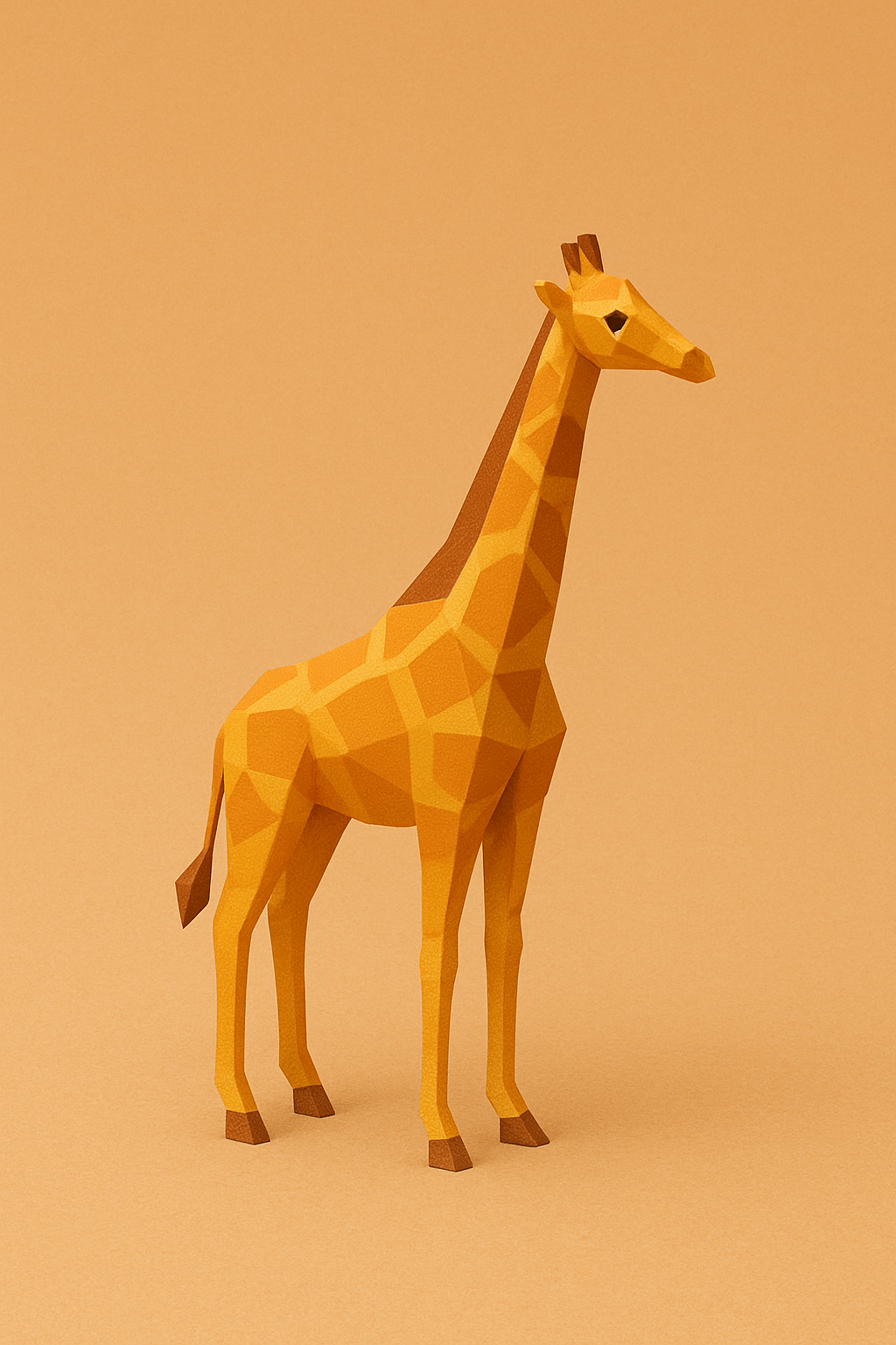 Low poly giraffe standing