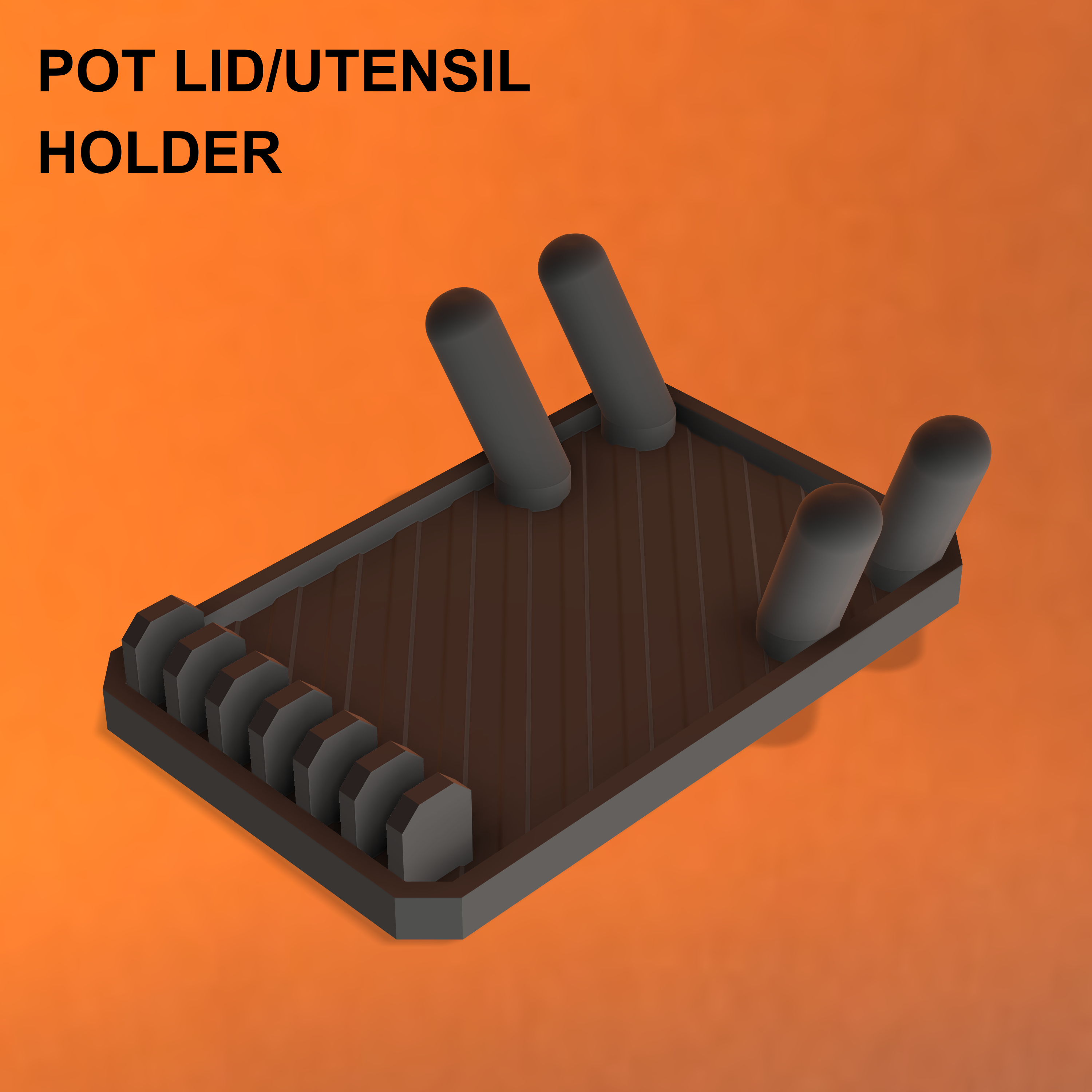 Pot Lid Holder/Utensil Holder