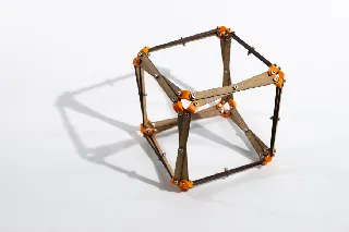 Transforming cube/octahedron linkage