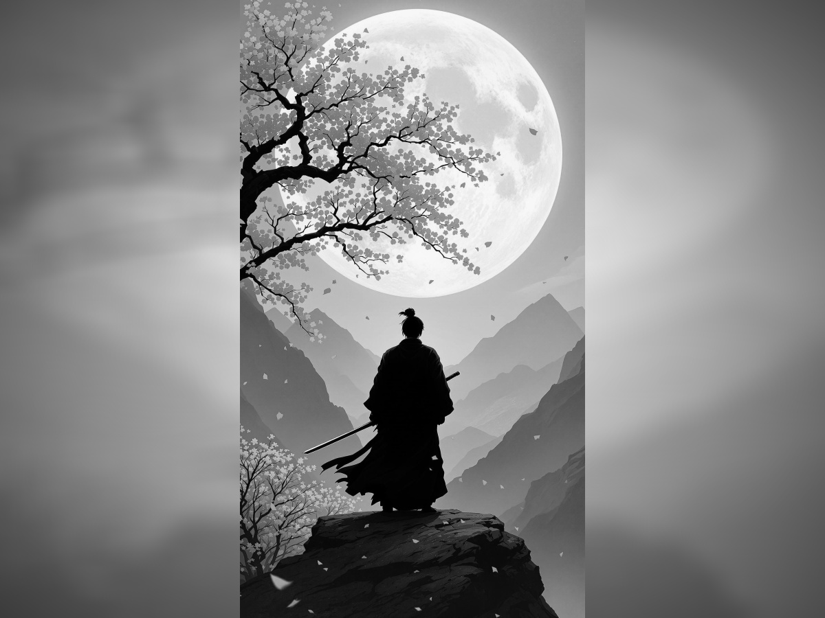 Samuri Moon Watching Hueforge