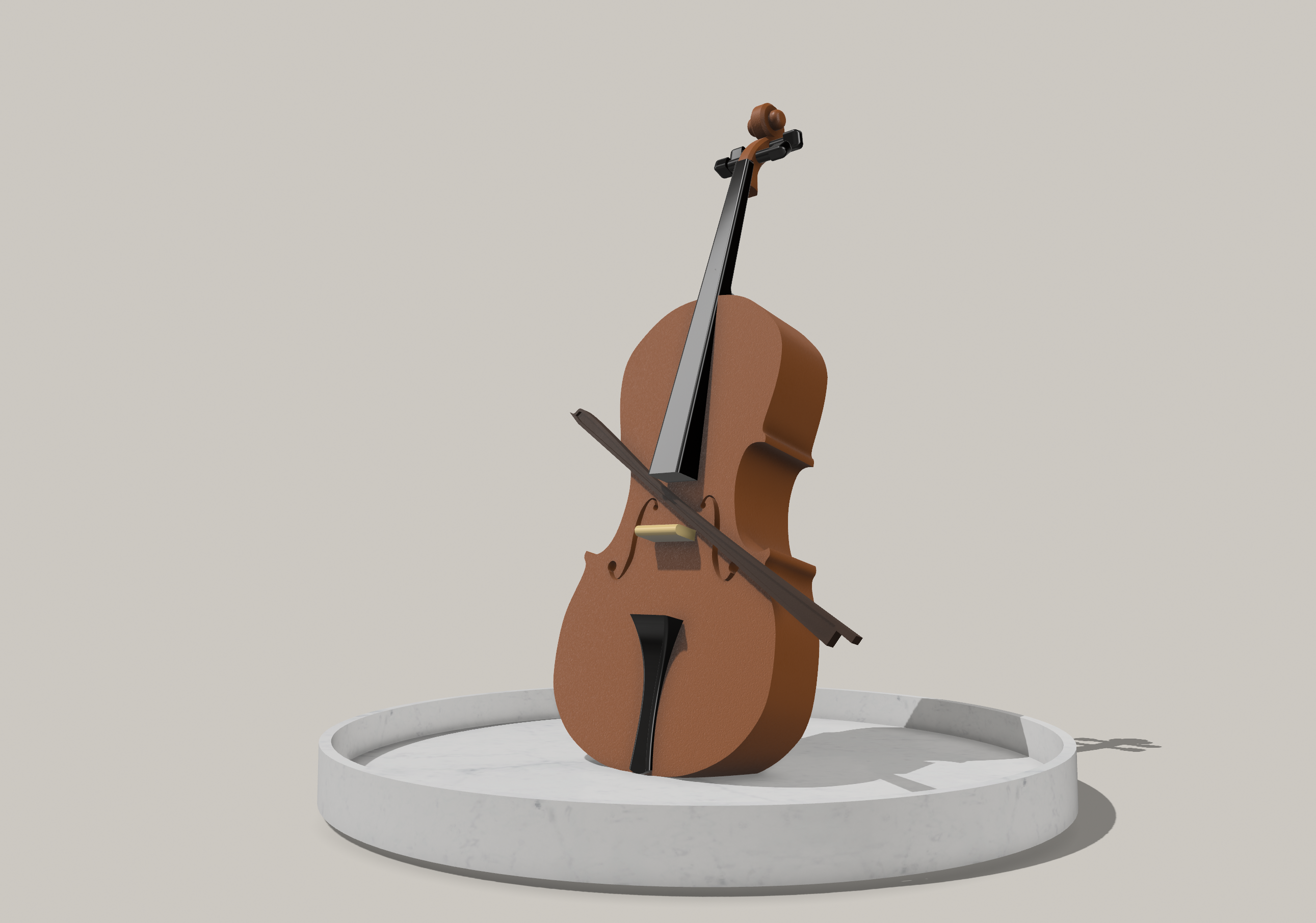 Miniatura 3 do modelo 3D Cello Ring Holder