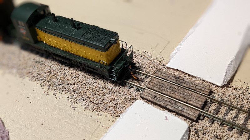 N Scale Wooden Grade Crossing