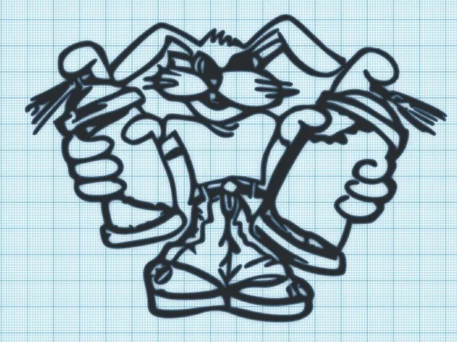 GRAFFITI RABBIT - WALL ART