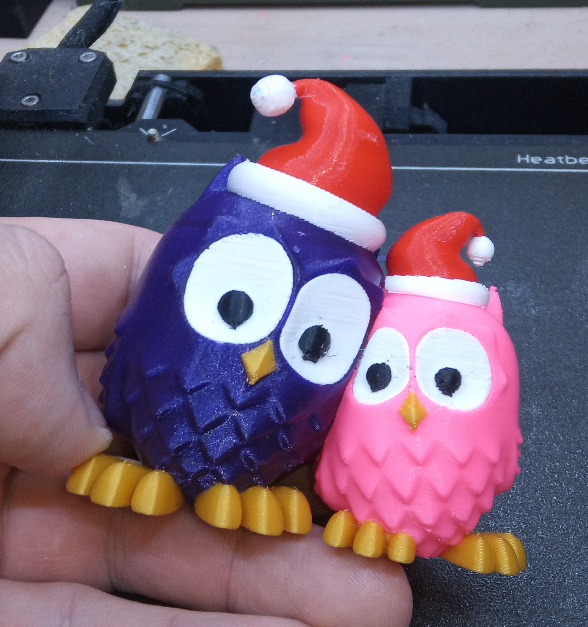 Christmas Cuddling Owls (Multimaterial Version)