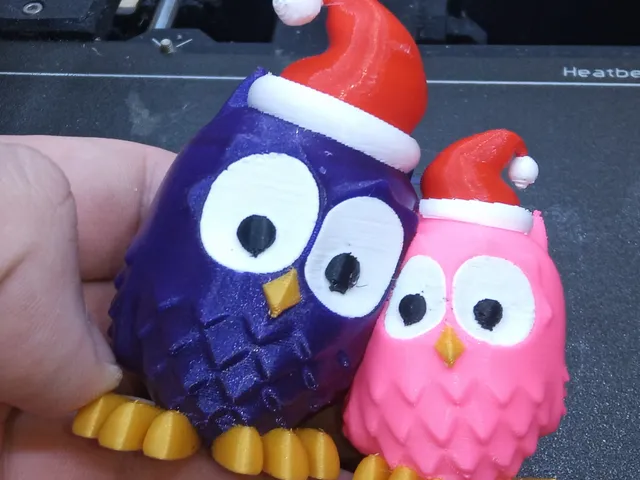 Christmas Cuddling Owls (Multimaterial Version)