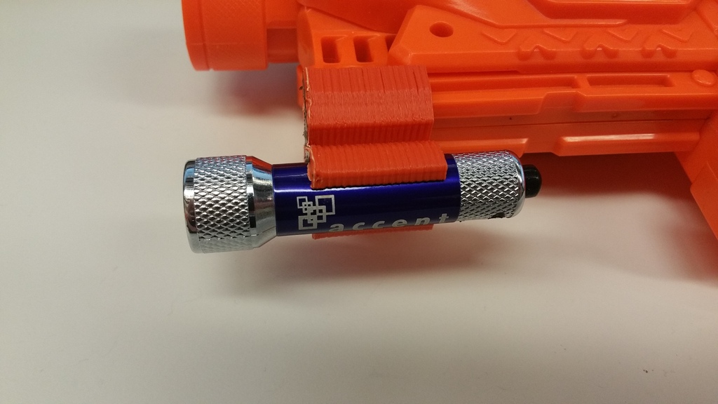 Nerf Flashlight mount by p928s1984 Download free STL model