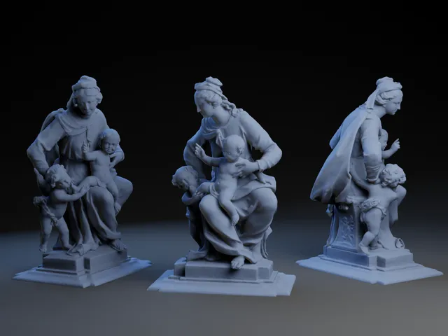 Mary, Jesus, and John (the baptist)