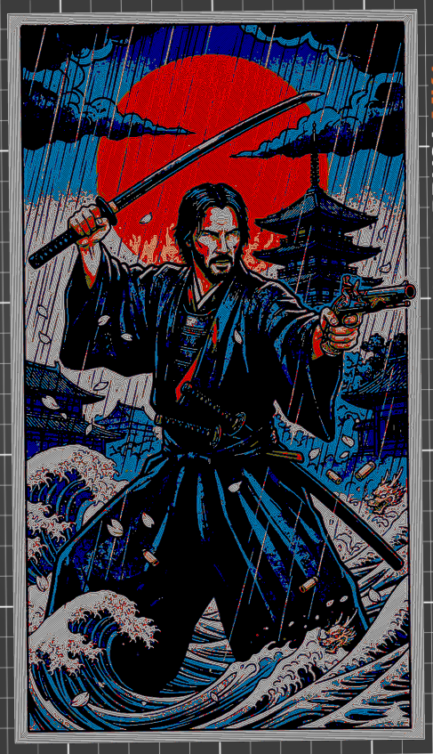 Samurai John Wick - Hueforge