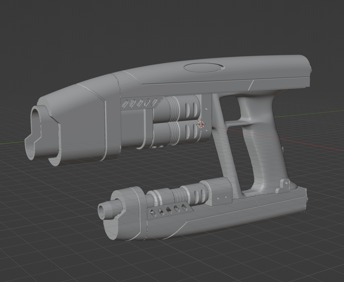 Star Lord's Blaster remix Split by drewsipher Download free STL model