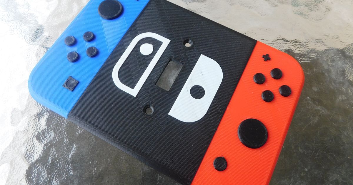 Nintendo Light Switch Cover With Removeable Joycons by Pax Prints