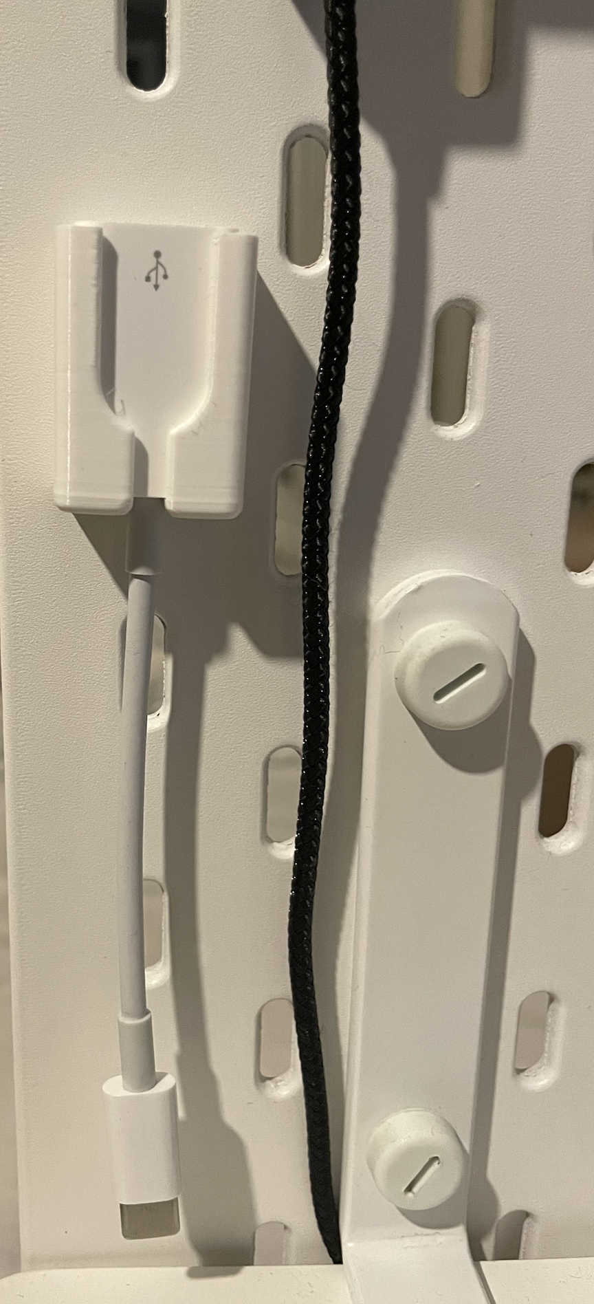 Ikea Skadis Apple USB-A to USB-C Adapter Holder