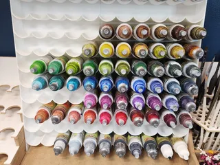 3D Printable Vallejo Paint Rack by Stu