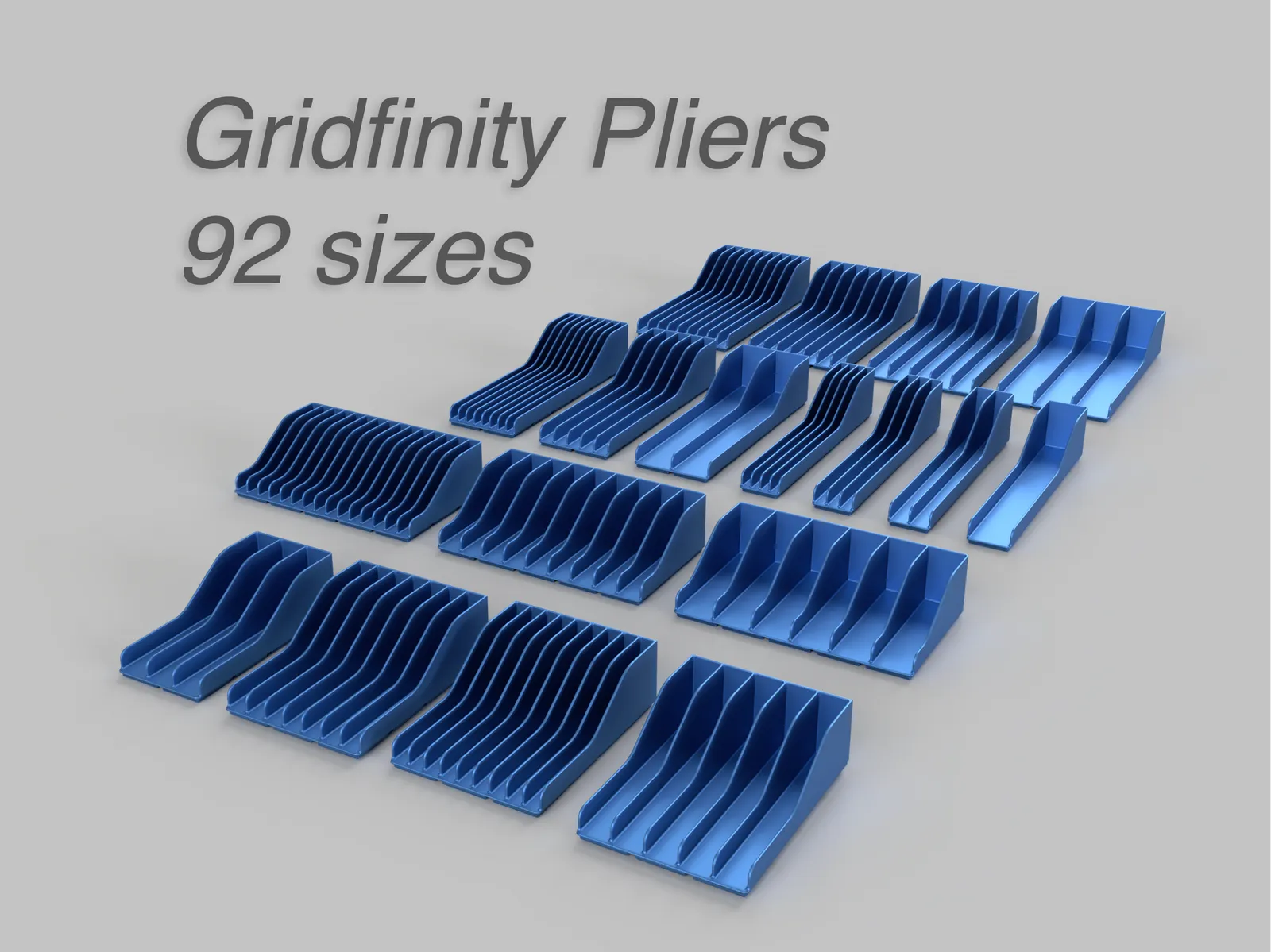 Gridfinity-rekken voor tangen