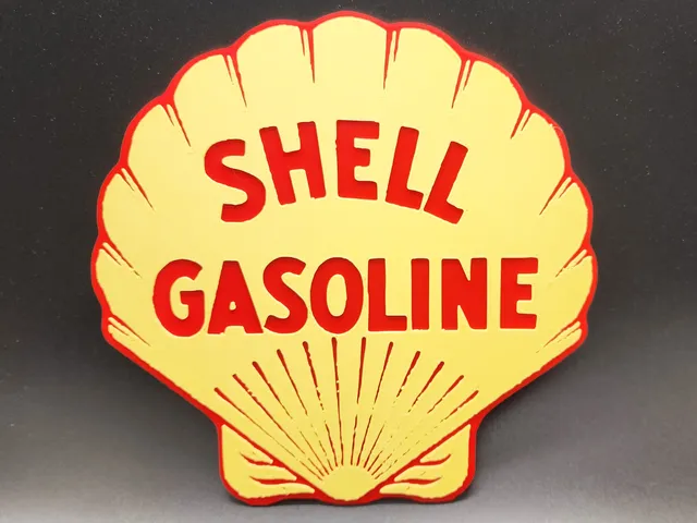 Vintage Shell Gasoline Sign 2 Colors