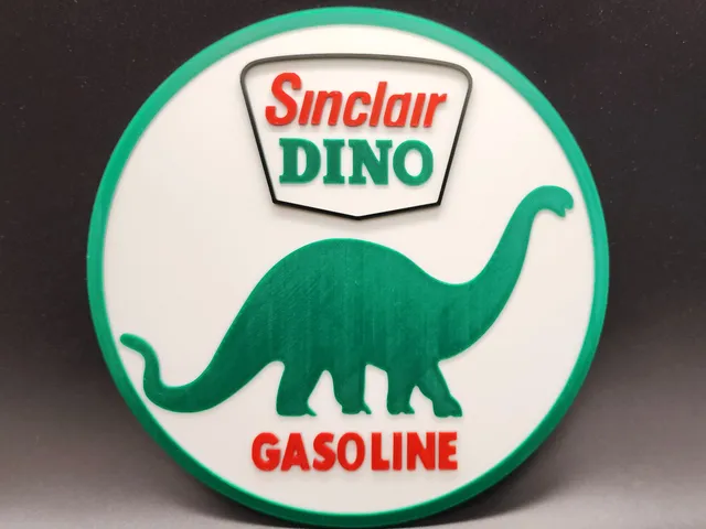 Vintage Sinclair Dino Sign 4 Colors