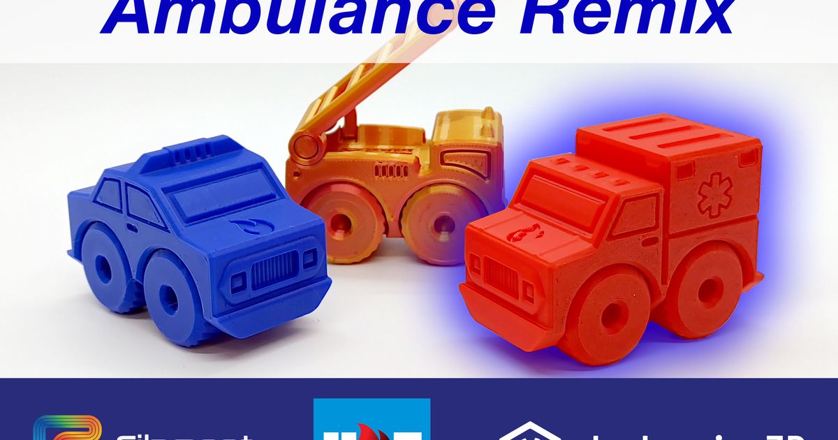 Ambulance Remix of Clockspring3D Flippy Ladder Firetruck by fixumdude