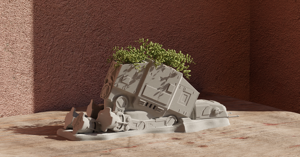 at-at-star-wars-pot-plant-by-calebtimoteo-download-free-stl-model