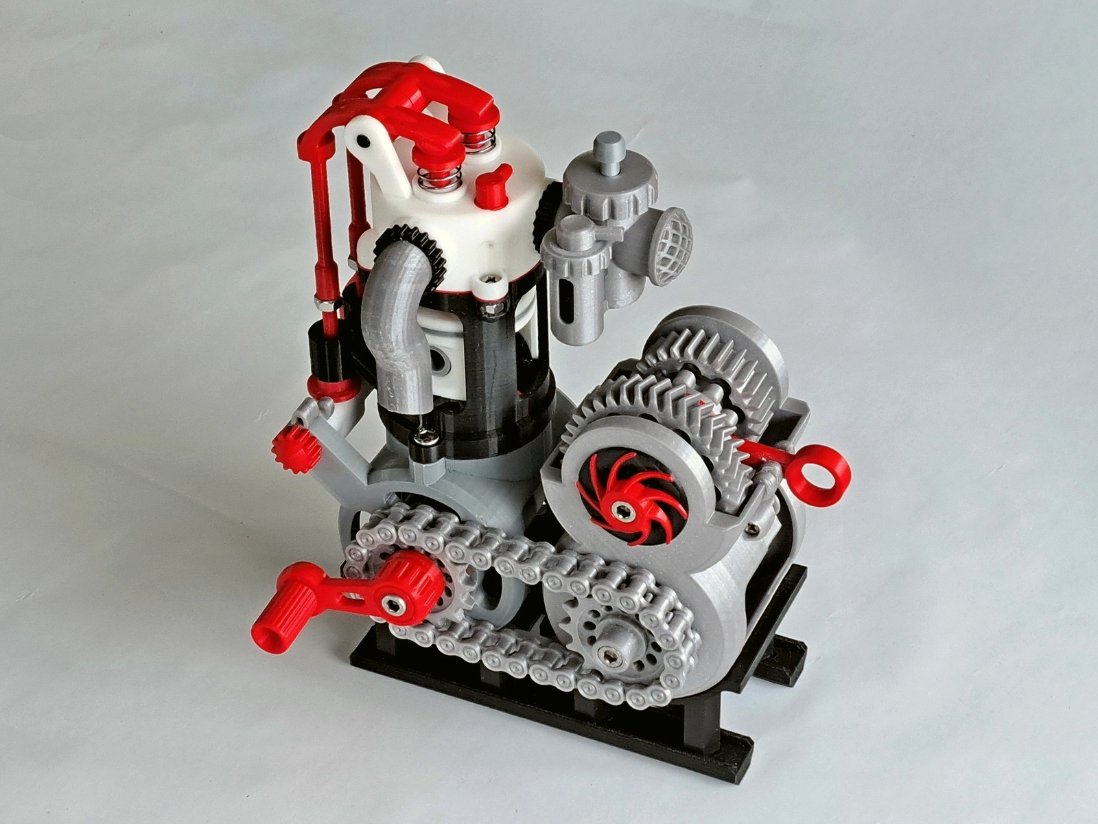 Miniatura 2 do modelo 3D PushRod Engine with Gearbox