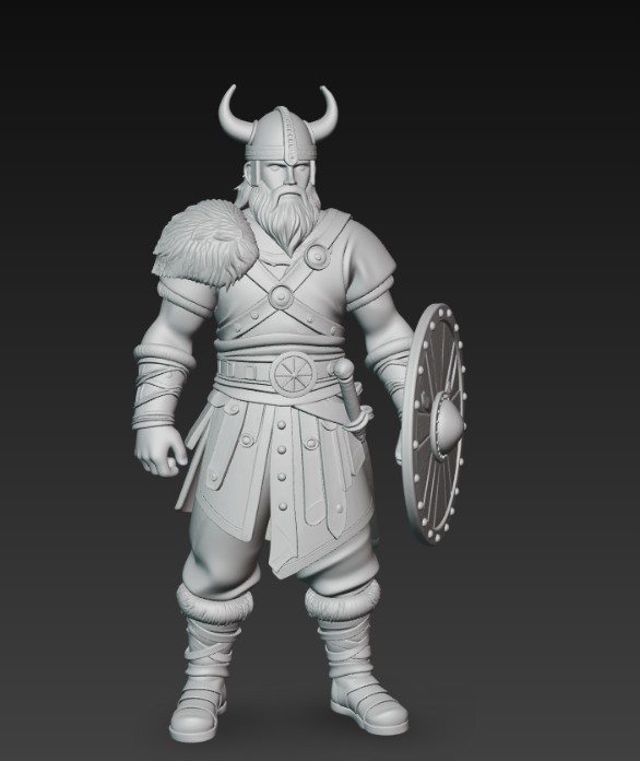 Miniatura 2 do modelo 3D viking warrior with shield