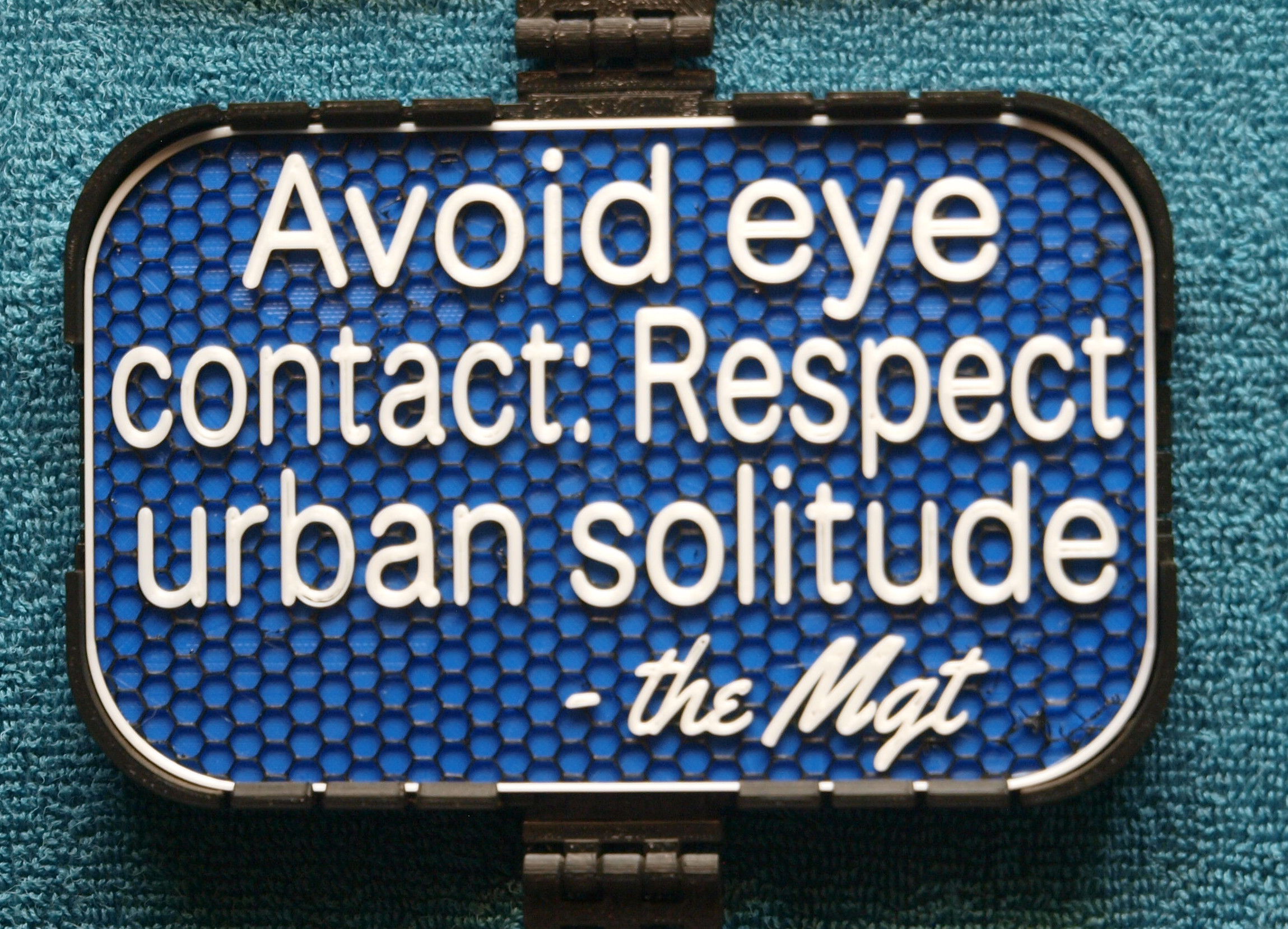 Mgt Sign: Avoid eye contact