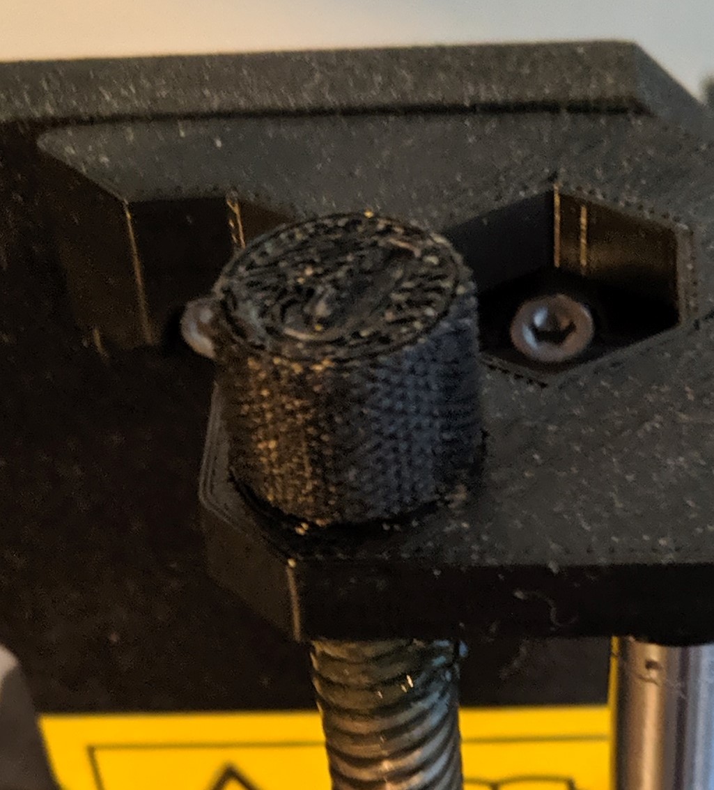 Knurled Z Axis Caps for Prusa i3 Mk3 Z-Tops with Reverse Bowden Mount Option